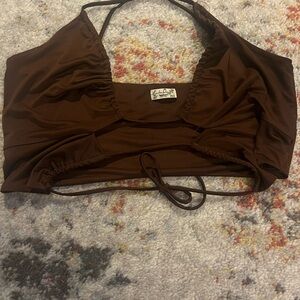 Brown Crop Top